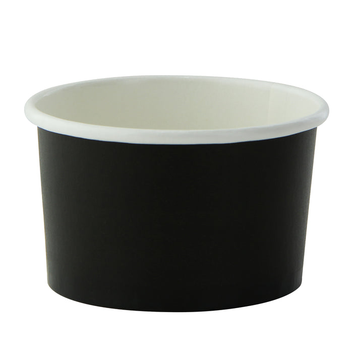 Contenitore in cartone nero per alimenti caldi e freddi - 60 ml - Ø 6,2 cm - H 3 cm - 50 pezzi
