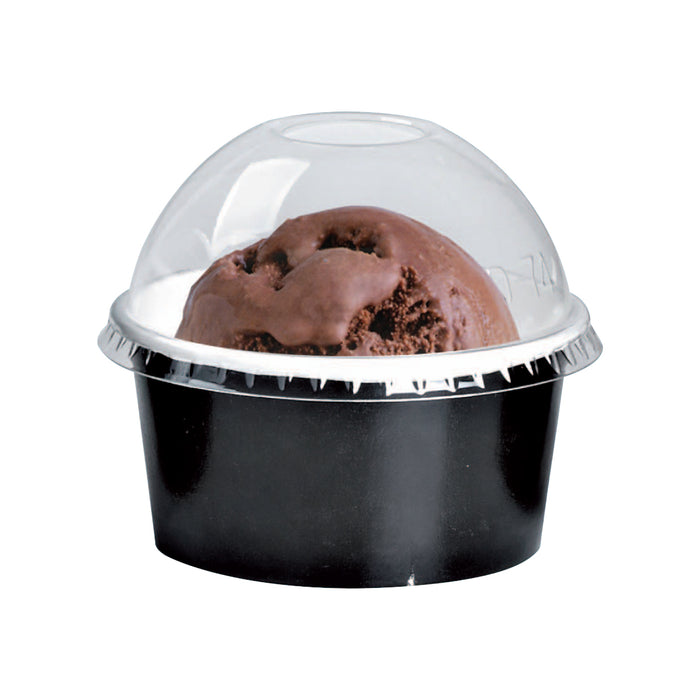 Contenitore in cartone nero per alimenti caldi e freddi - 86 ml - Ø 7,4 cm - H 4 cm - 50 pezzi