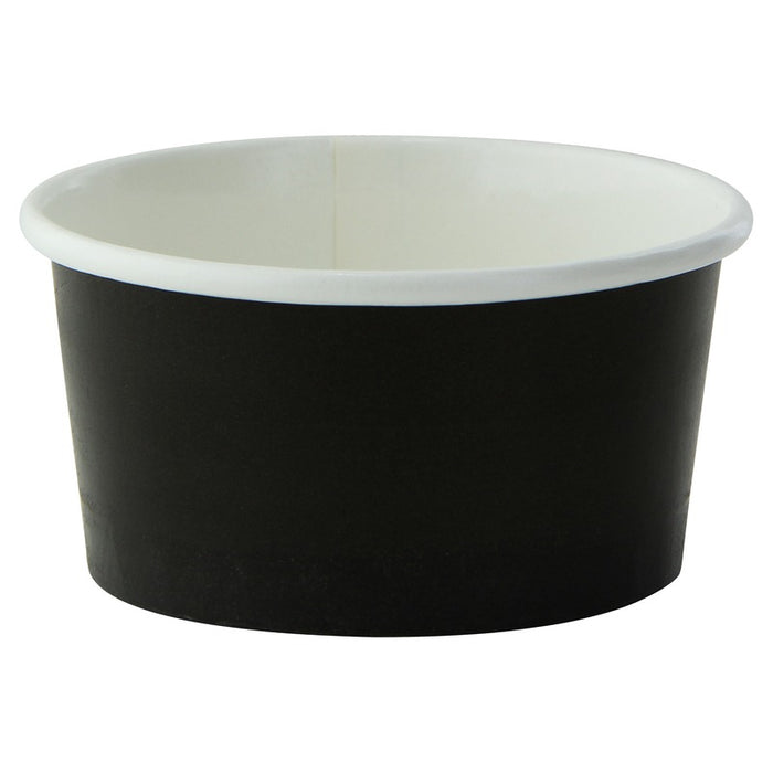 Contenitore in cartone nero per alimenti caldi e freddi  H39mm 86ml