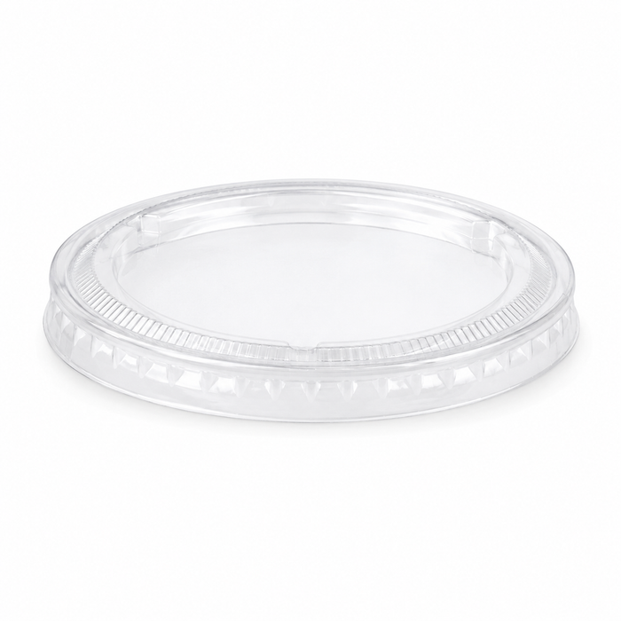 Coperchio piatto in PET trasparente - Ø 7,4 cm - H 0,8 cm - 100 pezzi