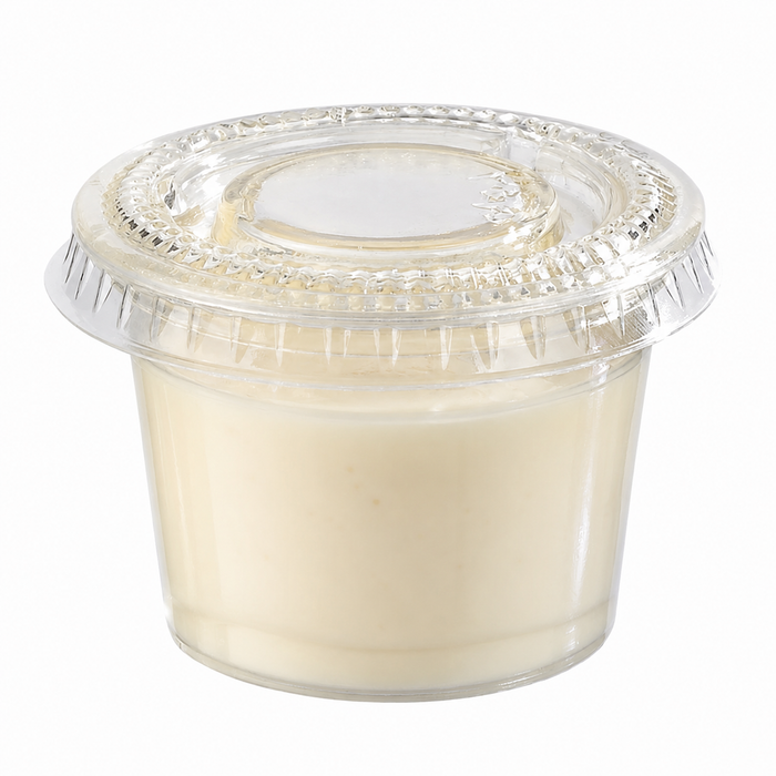 Coperchio piatto in PET trasparente - Ø 7,4 cm - H 0,8 cm - 100 pezzi