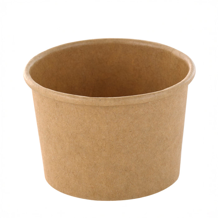 Contenitore in cartone kraft plastic-free waterbased per alimenti caldi e freddi (C/PAP 81) - 75 ml - Ø 6,1 cm - H 4 cm - 50 pezzi
