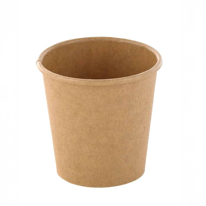 Contenitore in cartone kraft plastic-free waterbased per alimenti caldi e freddi (C/PAP 81) - 100 ml - Ø 6,1 cm - H 5,8 cm - 50 pezzi