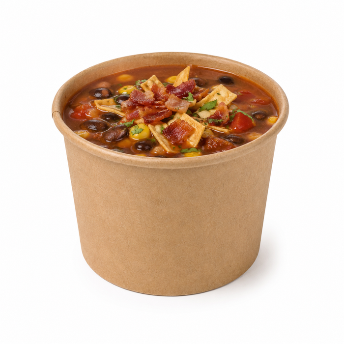 Contenitore in cartone kraft plastic-free waterbased per alimenti caldi e freddi (C/PAP 81) - 100 ml - Ø 6,1 cm - H 5,8 cm - 50 pezzi