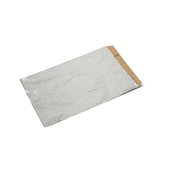 Sacchetto in alluminio, interno kraft scuro - 14 cm x 22 cm x 7 cm - 250 pezzi