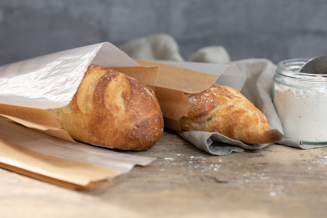 Sacchetto sandwich con finestra ecologica (PAP22) - 20 cm x 6 cm x 40 cm - 1000 pezzi
