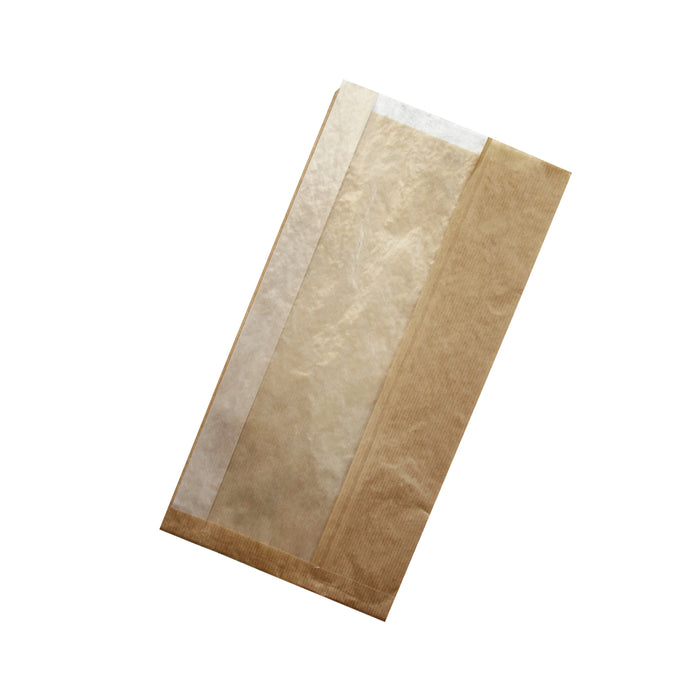 Sacchetto sandwich con finestra ecologica (PAP22) - 20 cm x 6 cm x 40 cm - 1000 pezzi