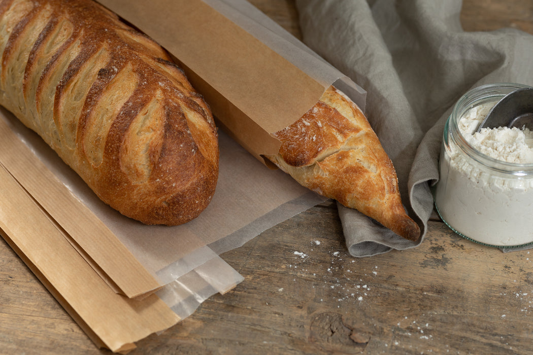 Sacchetto sandwich con finestra ecologica (PAP22) - 11 cm x 4 cm x 55 cm - 1000 pezzi