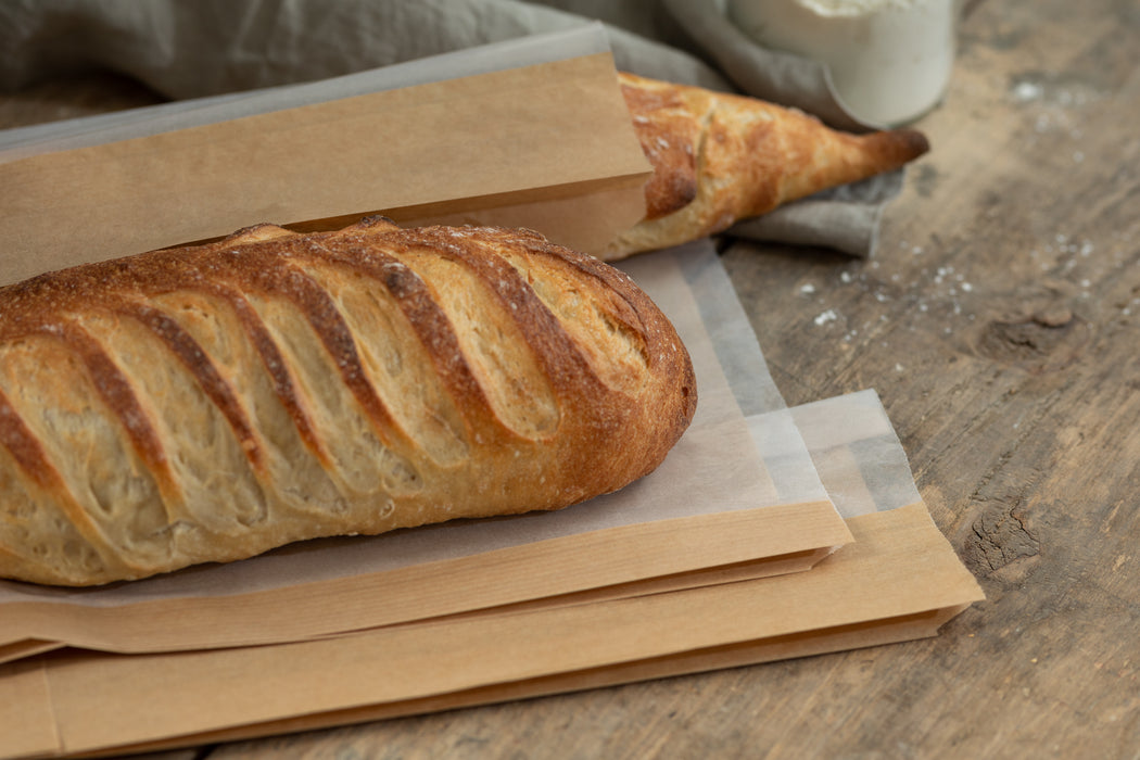 Sacchetto sandwich con finestra ecologica (PAP22) - 11 cm x 4 cm x 55 cm - 1000 pezzi