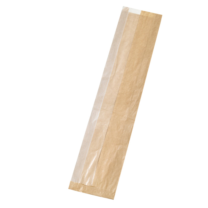Sacchetto sandwich con finestra ecologica (PAP22) - 11 cm x 4 cm x 55 cm - 1000 pezzi