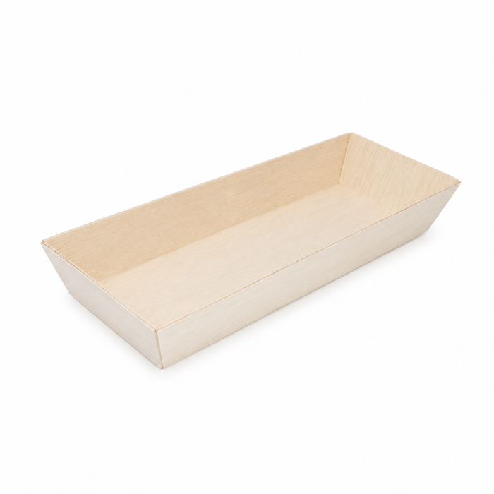 Vassoio "Samurai" in legno - 21,5 cm x 9 cm x 2,8 cm - 100 pezzi