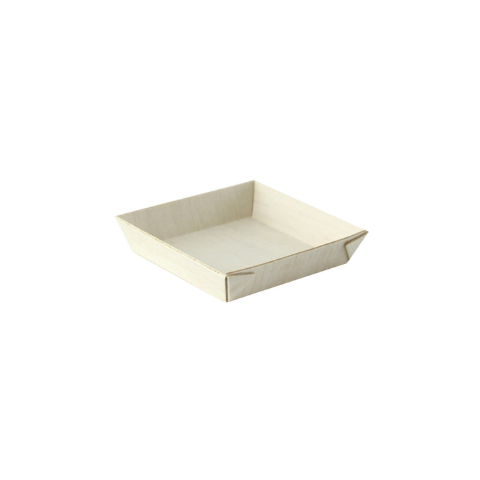 Vassoio "Samurai" in legno - 7 cm x 7 cm x 1,5 cm - 20 pezzi
