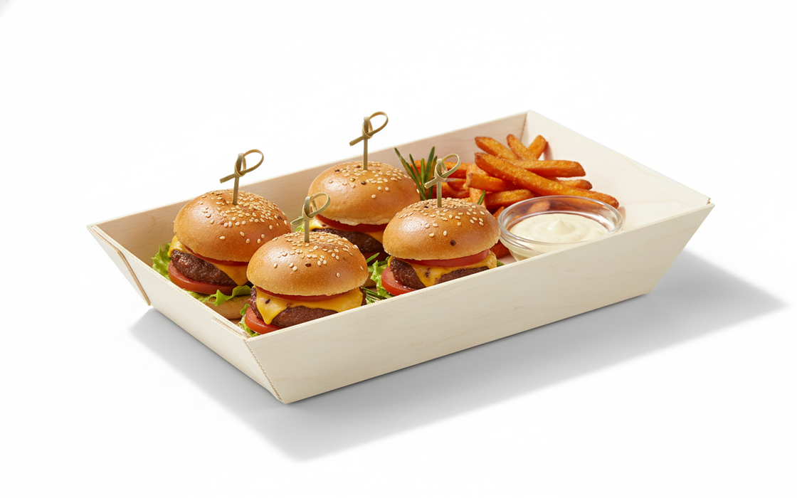 Vassoio "Samurai" in legno 155x85mm H28mm