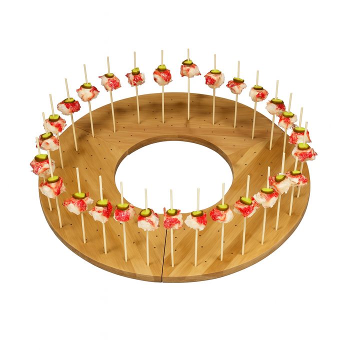 Supporto Teppo Gushi in bambù per 40 stecchini (FOR50) - 40,6 cm x 18 cm x 1,6 cm - 3 pezzi