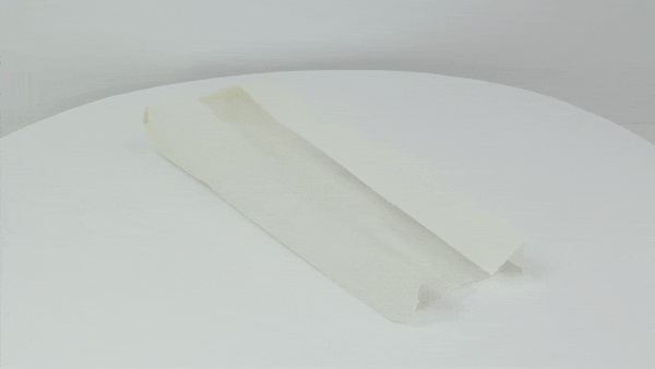 Sacchetto per panino in carta bianca con finestra 120x40mm H340mm
