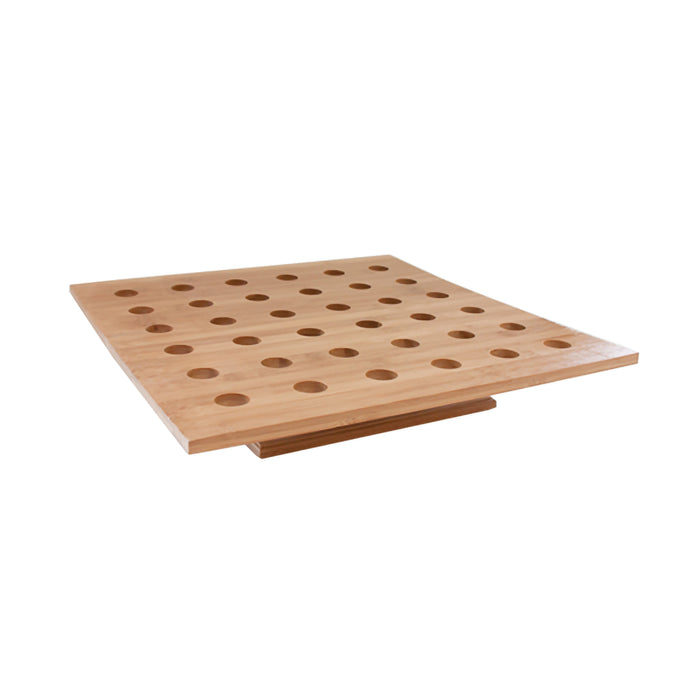Supporto in bambù a 36 fori per coni - 40 cm x 40 cm x 8,5 cm - 1 pezzo
