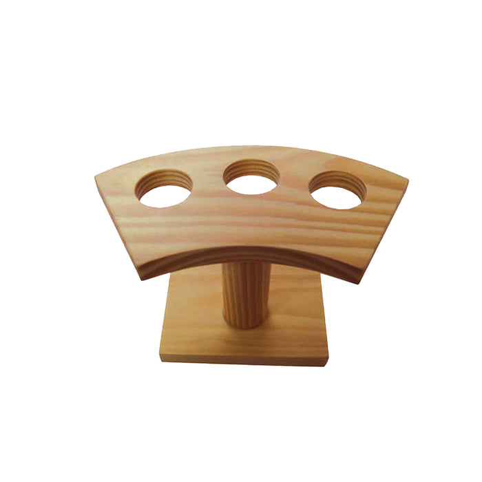 Supporto in bambù a 3 fori per coni - 16 cm x 7,5 cm x 9 cm - 10 pezzi