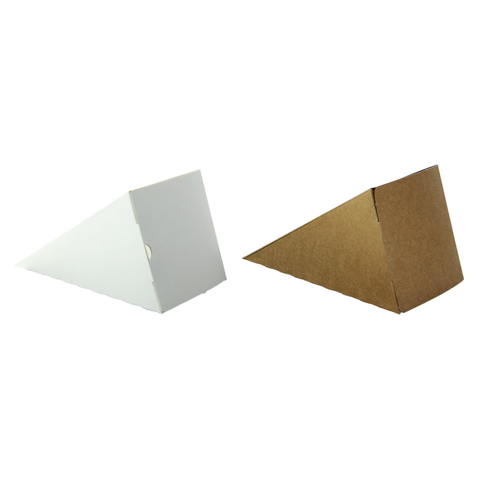 Cono da snack richiudibile in cartone bianco - 9 cm x 9 cm x 19 cm - 25 pezzi