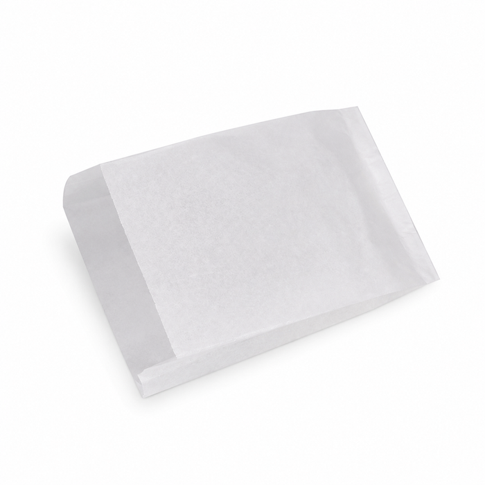 Sacchetto multiuso in carta bianca, decorazione croissant - 14 cm x 6 cm x 22 cm - 1000 pezzi