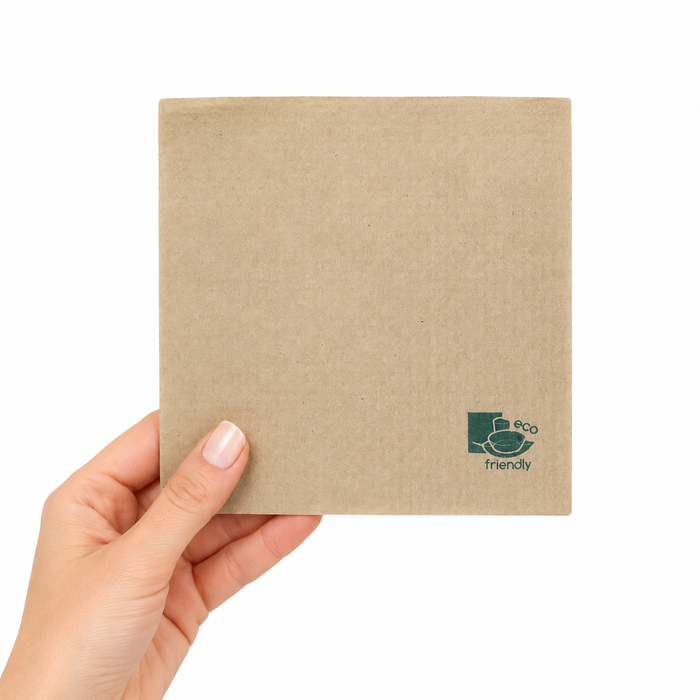 Tovagliolo "Eco-friendly" in carta Écru monostrato - 30 cm x 30 cm - 100 pezzi