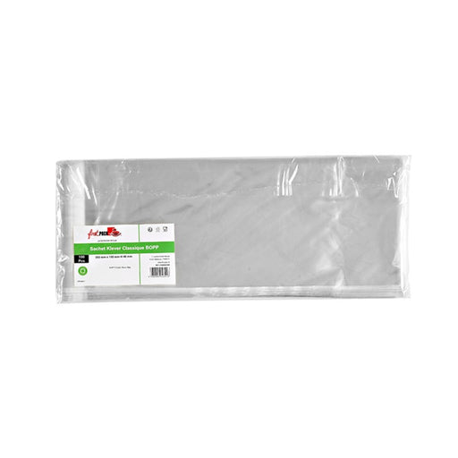 Bustina "Klever" richiudibile in BOPP 350x150mm H40mm