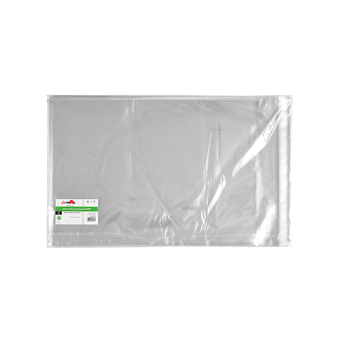 Bustina "Klever" richiudibile in BOPP - 55,5 cm x 40,5 cm x 10 cm - 100 pezzi