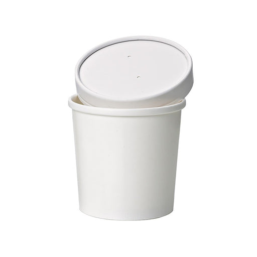 Contenitore in cartone bianco per alimenti caldi e freddi  H100mm 490ml