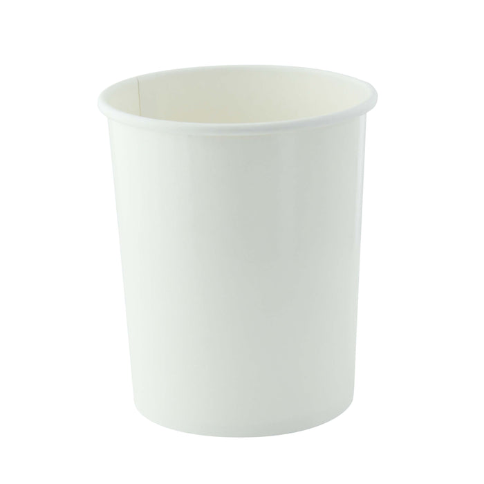 Contenitore in cartone bianco per alimenti caldi e freddi - 570 ml - Ø 9,7 cm - H 11,4 cm - 50 pezzi