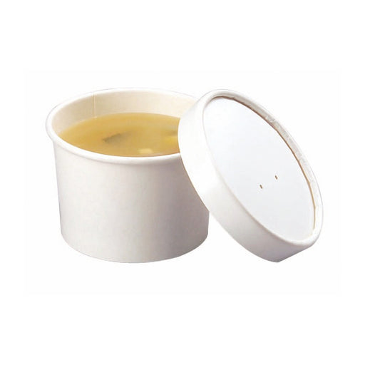 Contenitore in cartone bianco per alimenti caldi e freddi  H61mm 230ml