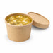 Contenitore in cartone kraft per alimenti caldi e freddi, con coperchio  H85mm 350ml
