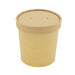 Contenitore in cartone kraft per alimenti caldi e freddi, con coperchio  H85mm 350ml