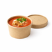 Contenitore in cartone kraft per alimenti caldi e freddi, con coperchio  H67mm 240ml