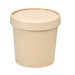 Contenitore in cartone kraft per alimenti caldi e freddi laminato in PLA, con coperchio  H86mm 350ml