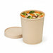 Contenitore in cartone kraft per alimenti caldi e freddi laminato in PLA, con coperchio  H140mm 940ml