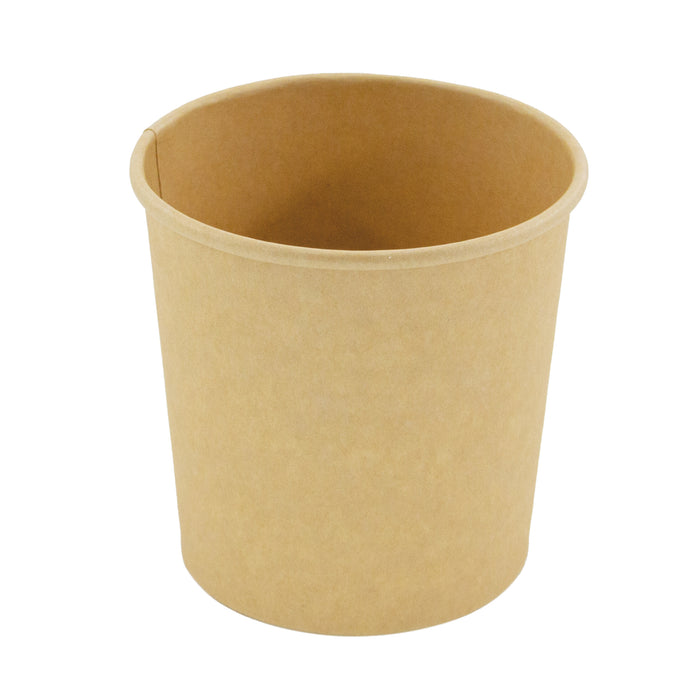 Contenitore in cartone kraft per alimenti caldi e freddi - 360 ml - Ø 9 cm - H 8,9 cm - 50 pezzi