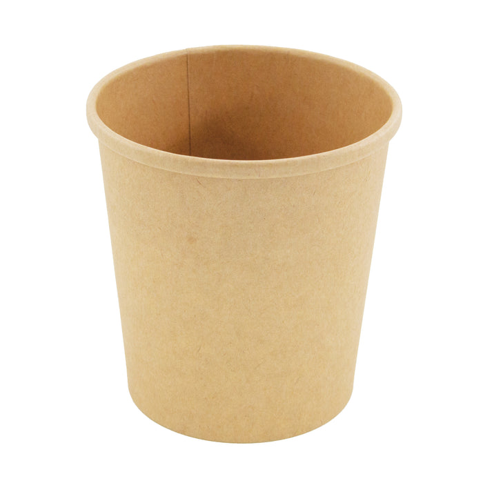 Contenitore in cartone kraft per alimenti caldi e freddi - 500 ml - Ø 9,7 cm - H 10,1 cm - 50 pezzi