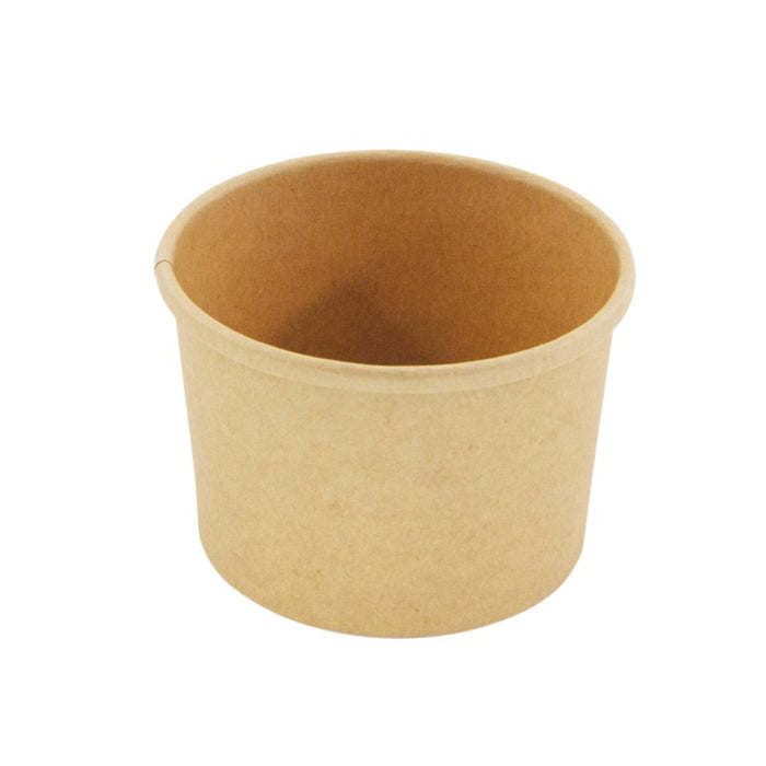 Contenitore in cartone kraft per alimenti caldi e freddi  H62mm 230ml