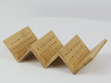 Supporto in bambù per tacos 212x100mm H50mm