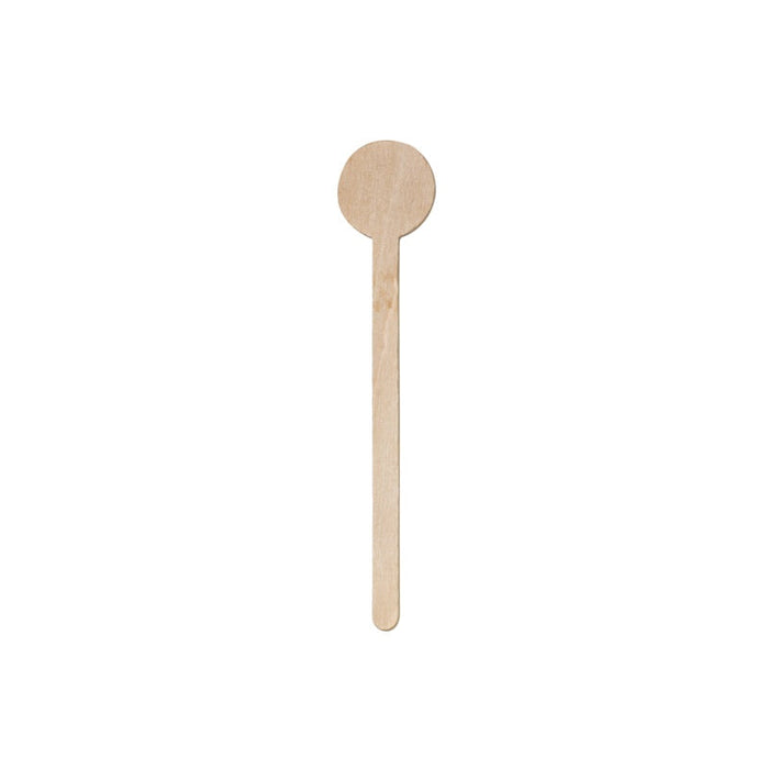 Agitador de café de madera con punta redonda A100mm - 500Uds