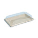 Vassoio "Itto" in polpa di canna da zucchero con coperchio trasparente 216x135mm H40mm