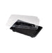 Barchetta "Suky" in plastica nera con coperchio trasparente 170x120mm H40mm