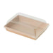 Vaschetta sushi in cartone kraft + cop PET (C/PAP81 + PET1) 153x102mm H25mm