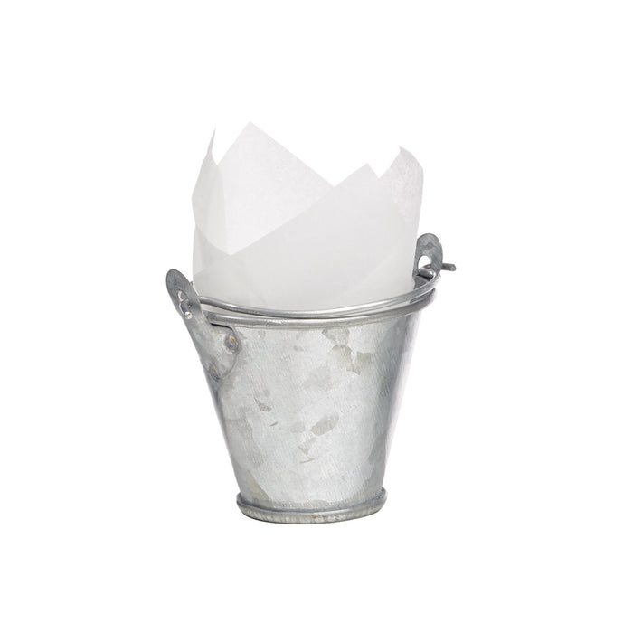 Secchiello in metallo con manici - 30 ml - Ø 4,9 cm - H 4 cm - 24 pezzi