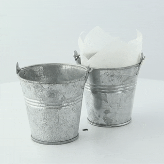 Secchiello in metallo con manici  H65mm 90ml