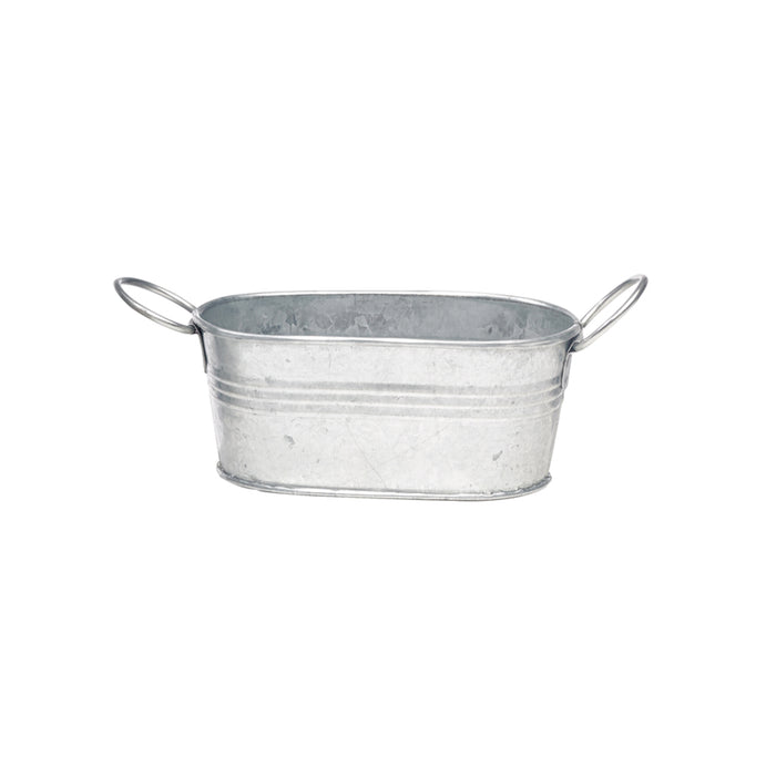 Cestello in metallo con manici - 220 ml - 12 cm x 7 cm x 5,5 cm - 6 pezzi