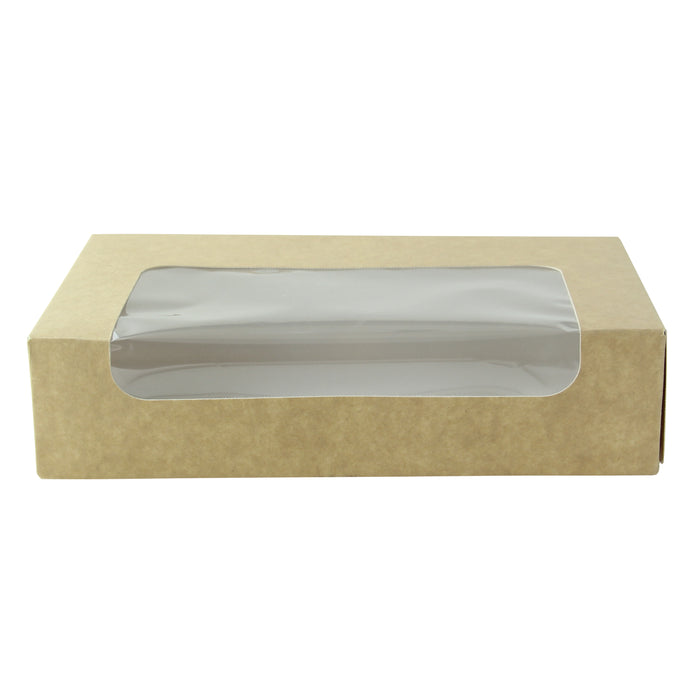 Scatola a finestra in laminato kraft - 19 cm x 11,3 cm x 4,4 cm - 50 pezzi
