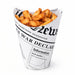 Bicchiere da snack in cartone, decorazione stampa di giornale   H118mm 270ml