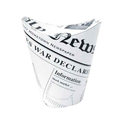 Bicchiere da snack in cartone, decorazione stampa di giornale   H118mm 270ml