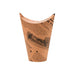 Bicchiere da snack richiudibile forato in cartone, decorazione stampa di giornale kraft  H123mm 480ml