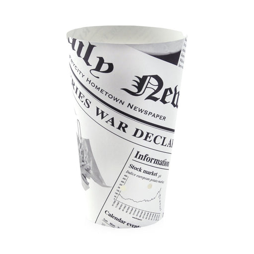 Bicchiere da snack in cartone, decorazione stampa di giornale   H157mm 480ml